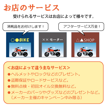 バイクme_お店のサービス